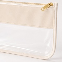 Sac de rangement pour maquillage en PVC transparent personnalisé, sacs cosmétiques en PVC imperméables, pochette à fermeture éclair pour les articles de toilette de voyage, emballage en gros