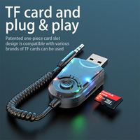Récepteur Bluetooth de voiture Aux Adaptateur Bluetooth sans fil Convertisseur audio Téléphone portable Appel mains libres