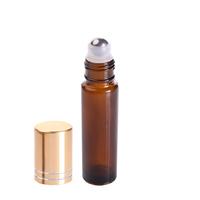 Mejor venta de color ámbar 10ml rollo de vidrio bottlewith Bola de rodillo