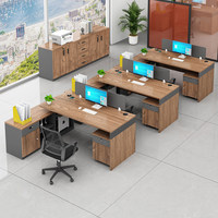Ensemble table et chaise de bureau moderne et minimaliste pour 2 à 6 employés