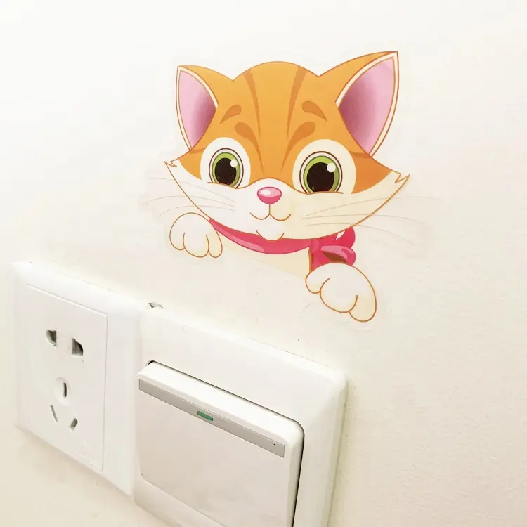 Self-adhesive Removable Printing Decal Vinyl Waterproof Home Decoration Children Transparent Wall Sticker for Kids Room Walls