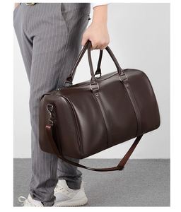 Nouveau sac de voyage en cuir PU personnalisé avec logo, imperméable, grande capacité, sac à bagages unisexe, sac de sport avec compartiment à chaussures - Product Image 4