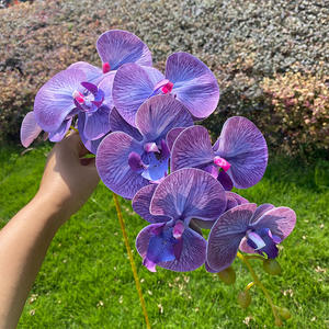 กล้วยไม้ยางลาเท็กซ์3D แท้สีชมพูสีขาวดอกไม้จำลองกล้วยไม้ผีเสื้อ - Product Image 5