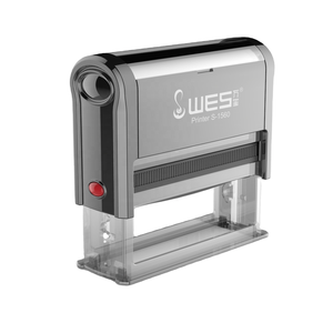 Sello WES <span class=keywords><strong>de</strong></span> texto personalizado y logotipo sello <span class=keywords><strong>de</strong></span> retorno 15x60mm autoentintable con mango <span class=keywords><strong>de</strong></span> plástico certificado ISO9001 para uso instantáneo en la oficina - Product Image 1