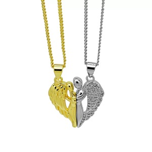 BD-D1110 Collier Pendentif <span class=keywords><strong>Cœur</strong></span> Magnétique en Pierre, Motif Panda Dinosaure Mignon, <span class=keywords><strong>Symbole</strong></span> d'Amour, Meilleure Vente - Product Image 5
