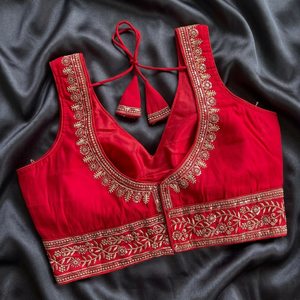 Indian Pakistani Ready Wear Designer Traditional Handcrafted Embroidered Sequence Work Blouse with Designer Party Exclusive Wear - Product Image 3