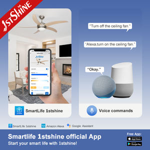 Ventilateur de plafond LED 1stshine à prix avantageux, moteur CC, 5 pales en MDF, 6 vitesses, télécommande, 220 volts, avec éclairage - Product Image 6