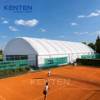 KENTEN Tente de couverture de sport de plein air en aluminium robuste pour tennis 35x15 Couverture de terrain de padel de sport d'intérieur avec revêtement en PVC
