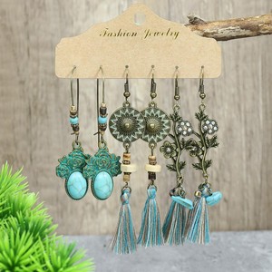 Pendientes de Borla Estilo Bohemio, Chapados en Plata Antigua, Joyería de Fiesta para Mujer, Accesorio de Moda - Product Image 3