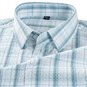 New in <strong>Shirt</strong> Thin Summer Plaid Short Sleeve <strong>Shirts</strong> <strong>for</strong> <strong>Men</strong> Casual Fashion Korean Popular Trend Clothes - Product Image 5