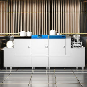 Production professionnelle de <span class=keywords><strong>lave</strong></span>-<span class=keywords><strong>vaisselle</strong></span> plat à rinçage à deux passes à double cylindre commercial de nettoyage intelligent efficace - Product Image 2