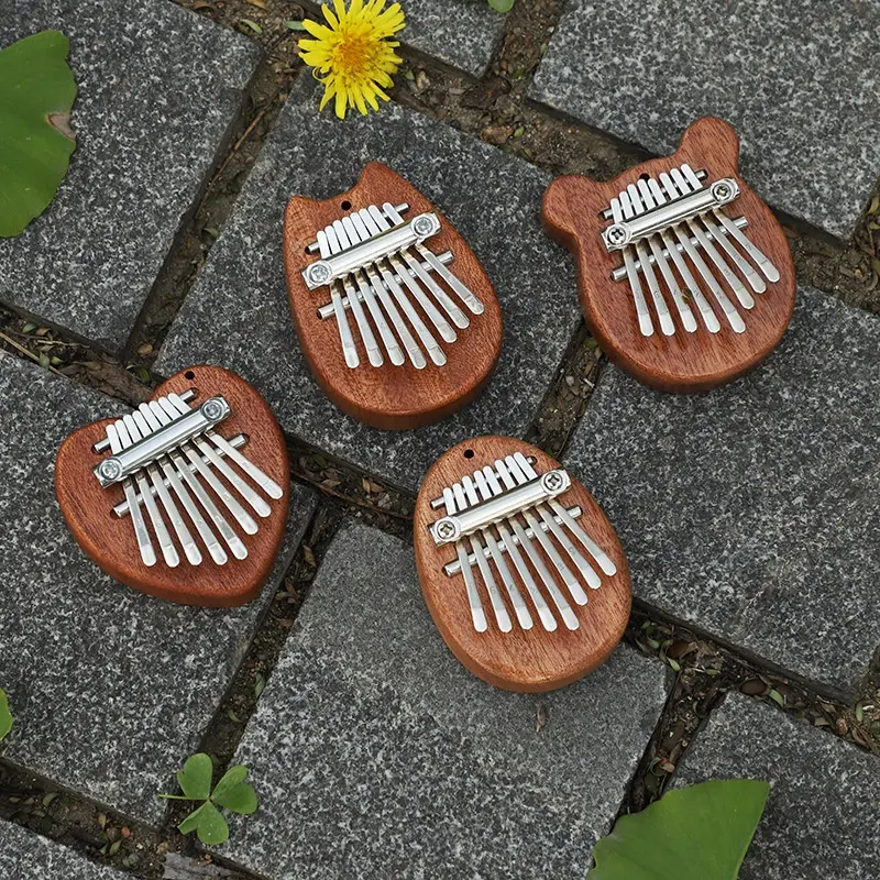 Hluru 8 مفاتيح مصغرة Kalimba الإبهام البيانو أداة Kmla8 الموسيقية مصغرة kalimba 8 مفتاح رائعة إصبع البيانو الإبهام