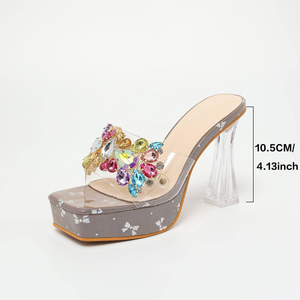 Zapatos de Plataforma Impermeables con Diamantes, Nuevos Zapatos de Tacón Alto para Club Nocturno, Zapatos Luminosos para Mujer, Zapatos para Pole Dance - Product Image 6