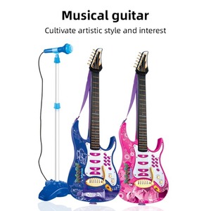 Micrófono de Karaoke, conjunto Musical de guitarra, Kits de instrumentos musicales multifuncionales, perillas cerradas de volumen ajustable, guitarra eléctrica - Product Image 6