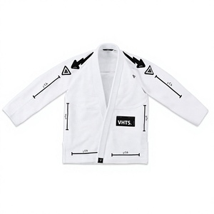 Kimono de Jiu-Jitsu Brésilien OEM Premium Blanc avec Broderie Personnalisée et Écussons Personnalisés en Tissu Perlé - Product Image 1