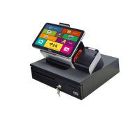 Sistema POS Todo en Uno Anypay A9 con Pantalla Táctil Dual, Windows, Wi-Fi 6, Impresora Térmica Integrada, Caja Registradora para Pequeñas Empresas