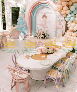 Chaise pour enfants en rotin tressé à la main - Durable et sûre pour les fêtes en cuisine et la décoration intérieure - Product Image 6