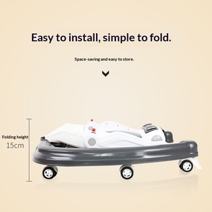 Marche-bébé pour nourrissons de 0 à 1 an en plastique, prévient les jambes en O, anti-basculement latéral, poignée multifonctionnelle, pliable, avec musique - Product Image 3