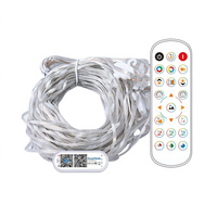 Guirlandes lumineuses LED RGB intelligentes pour rideaux, programmables via application et télécommande, avec affichage de texte et motifs personnalisés, lumières féeriques pour fenêtre
