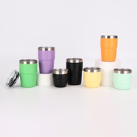 Ensemble de trois tasses isothermes classiques pour voiture, en acier inoxydable 304 à double paroi, isolées sous vide, portables et compactes, pour étudiants