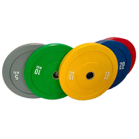 Prix d'usine, plaques de poids colorées de haute qualité, 5 kg, 10 kg, 15 kg, 20 kg, 25 kg, pour l'haltérophilie