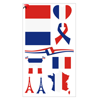Tatouages temporaires du drapeau national du Maroc, drapeau du monde, kit de tatouages temporaires améliorés pour les fans de sport
