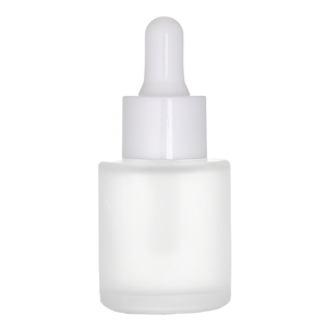 <b>Dropper</b> <b>Bottle</b> Cosmetic Olive Green Slant Shoulder Glass Lotion <b>Bottle</b> Cylinder Shape Back Pump <b>Dropper</b> for Skin Care Cream - Product Image 1