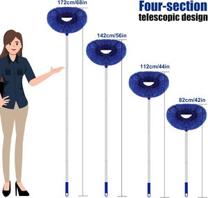 Poste de extensión de cepillo de plumero de telaraña de Material PP ecológico profesional de largo alcance para interiores para limpieza de telaraña de techo alto - Product Image 2