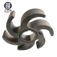 Engrenage en carbure cémenté personnalisé, insert rotatif en carbure de tungstène, roue de turbine à six lames en carbure hautement résistante à l'usure