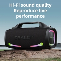 Zealot S79 Speaker nirkabel portabel, Speaker Bass berat tahan air 2023 W nirkabel keras ukuran besar dengan lampu, Subwoofer besar tahan lama 100
