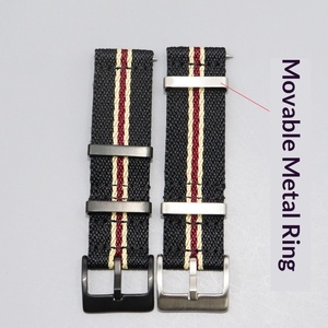 Bracelets de montre en nylon personnalisés Upro CHARM 22 mm 20 mm noirs à libération rapide, bracelet de montre en tissu tendance pour homme - Product Image 3