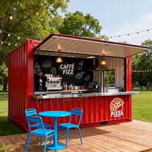 Contenedor Marítimo Móvil Contemporáneo para Uso en Cafeterías, Restaurantes y Bares - Resistente y Duradero con Alta Utilización del Espacio - Product Image 1