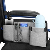 Op maat gemaakte rolstoelarmleuningtas met bekerhouder, krasbestendig, duurzaam rolstoelaccessoire-etui voor volwassenen en senioren