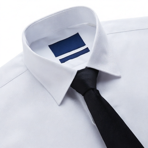 <b>Men's</b> <b>White</b> Cotton Dress <b>Shirt</b> Slim Fit <b>Long</b> <b>Sleeve</b> Turn-Down Collar Formal Business <b>Shirt</b> for Suit Wear - Product Image 1