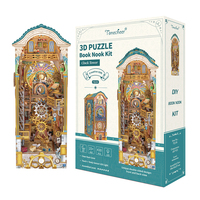 Kit de construction de maison de poupée et coin lecture DIY double face Tour de l'Horloge Tonecheer Trade Only, puzzle 3D en bois pour les détaillants de briques et de mortier