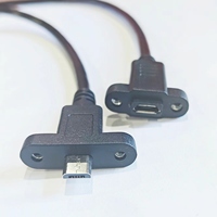 Câble d'extension adaptateur micro usb 2.0 mâle femelle avec montage sur panneau à vis personnalisé