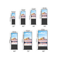 Kiosque tactile intelligent le plus vendu, affichage numérique vertical LCD 4K Full HD, écran publicitaire sur pied pour centre commercial
