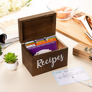 Caja de recetas de madera 4x6 ecológica al por mayor de China, pino con cubierta blanca, <span class=keywords><strong>estilo</strong></span> de granja, precio barato, técnica pintada - Product Image 4