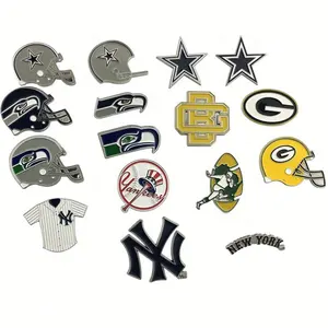 Custom American Baseball Club Uniforme Number Badge Metal Lapela Pin Esmalte Baseball Team Hat Trading Pins