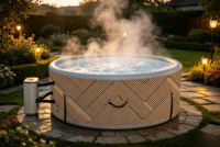 Baignoire Spa Gonflable Extérieure Grande Taille avec Technologie Drop Stitch