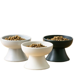 Drop Shipping Japanese Style Pet Ceramic <strong>Bowl</strong> for Puppy Feeding <strong>Bowl</strong> Tall Feet Protect Cervical Spine Cat <strong>Dog</strong> Supplies - Product Image 1