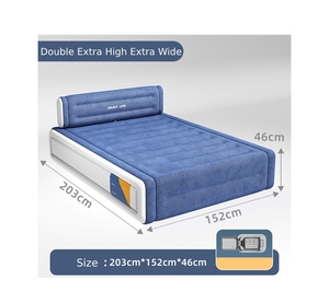 Đổ xô tự động bơm hơi nệm không khí giường với tựa lưng di chuyển với bơm Pin tích hợp - Product Image 6