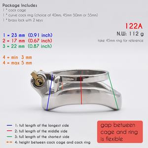 Çift Penis yüzükler horoz kilit erkek bekaret kafes paslanmaz çelik esaret cihazı kısıtlama seks oyuncakları 18 eğitim iç<span class=keywords><strong>in</strong></span> - Product Image 5