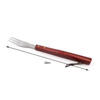 Ensemble d'outils de barbecue en acier inoxydable avec manche en bois, rangement facile, pinces de barbecue, fourchette, spatule ajourée, couteau, ouvre-bouteille, accessoires de barbecue