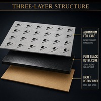 Tapis d'isolation phonique en butyl de 2 mm pour voiture, léger et flottant, pour portes, planchers, toits, coffres – Vente en gros