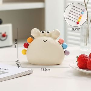 Tenedores para Fruta con Diseño <span class=keywords><strong>de</strong></span> <span class=keywords><strong>Cangrejo</strong></span>, Pequeños y Bonitos, con Juego <span class=keywords><strong>de</strong></span> Tarros <span class=keywords><strong>de</strong></span> Cerámica para Almacenamiento, Palillos para Fruta con Seguridad Infantil - Product Image 3