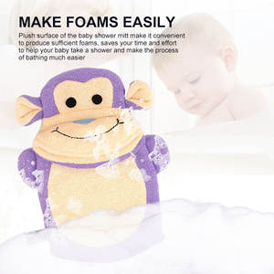 Guantes de baño personalizados <span class=keywords><strong>para</strong></span> niños, manopla de felpa con diseño de animales, <span class=keywords><strong>para</strong></span> decoraciones de Baby Shower, venta al por mayor - Product Image 3