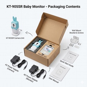 KT-905SR Digital Video Baby Monitor 720P Camera IPS Screen Eco Mode VOX <b>System</b> Private Connection Factory Direct Supply - Product Image 4