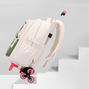 Fashion Elementary Student Trolley School <b>Bag</b> for Girl Boy Kids Kawaii Detachable Trolley Backpack High Quality Mochila Infantil - Product Image 5