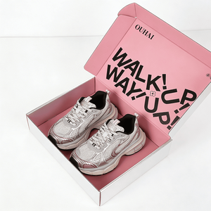 Emballages personnalisés en papier ondulé rose pour chaussures, boîtes d'expédition pour la vente au détail de chaussures et les solutions e-commerce - Product Image 4